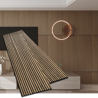 Panneau mural en bois de chêne 3D moderne, placage de bois, auto-adhésif, panneau mural acoustique en MDF pour décoration intérieure, absorption acoustique