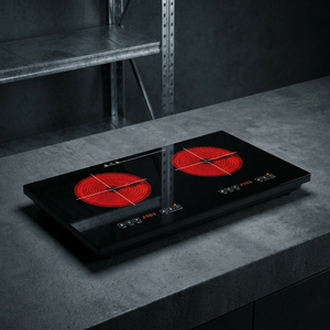 Piano Cottura Elettrico in Ceramica a Doppio Bruciatore Integrato, Controllo Touch, <span class=keywords><strong>Induzione</strong></span> 2000W per Lato, 710x400, Microcristallino, per Uso Domestico - Product Image 5