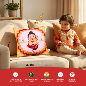 Almohada de Peluche con Mantra de Hanuman, 25 cm, Cojín Suave Devocional con Sonido Espiritual, Juguete de Oración del Dios Hindú Hanuman - Product Image 3