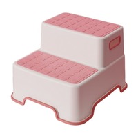Taburete Infantil de Plástico, Taburete Portátil, Taburete para Niños, Taburete de Plástico de Dos Peldaños