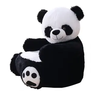 Wholesale OEM ODM Custom Soft Stuffed Animal Panda/Bear Plush Seat Kid's Plush Baby Seat Sofa Cushion for Kids Girls Boys