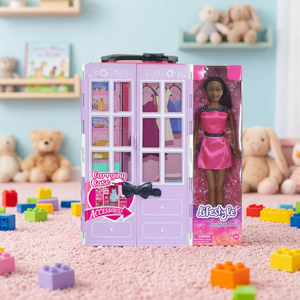 Wholesale Direct Executive Black Ethnic Vinyl <b>Doll</b> 11.5 Inch Blow Molded with Full <b>Accessory</b> Set in Window Box - Product Image 1