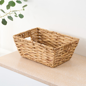 Abbot Water Hyacinth Woven Rectangular <b>Basket</b> Set Of 2 <b>For</b> Kitchen And Bathroom <b>Storage</b> - Product Image 4