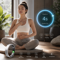 Anello Intelligente per iOS e Android, App Gratuita, Tracker Fitness, Monitoraggio Frequenza Cardiaca e Sonno, Durata Batteria 5-10 Giorni, Anti-Smarrimento