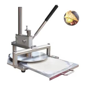 Pressa Manuale Commerciale da 25 cm per Appiattire Torte, Attrezzatura per Pressare Impasto <span class=keywords><strong>di</strong></span> Pane Pita, Strumento per Appiattire Impasto <span class=keywords><strong>Pizza</strong></span> - Product Image 1