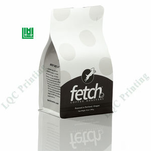 कस्टम बॉक्स नीचे थैली काले जिपर गैस वाल्व के साथ क्राफ्ट पेपर कॉफी बीन्स बैग 250g - Product Image 3