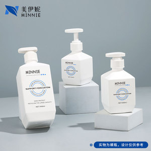 Botella cuadrada Minnie de 500ml y 1000ml con cabezal dosificador para champú, acondicionador y productos de cuidado diario. - Product Image 5
