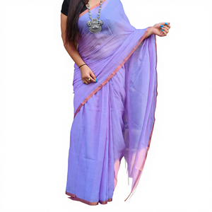 Robe en soie/coton Tussah à carreaux Azrak, motif asymétrique, écologique, séchage rapide, poids moyen, tissée, pour filles, mariage Akshay Sharma - Product Image 1