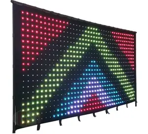 Colorful Color Changeable With Remote Control LED different Size To Customized Video Curtain