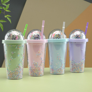 MAIMAI Nouveau Design arc-en-ciel Drôle Double Paroi Plastique Thé Café Tumbler Cadeau Bouteille d'Eau Tasses Tasses - Product Image 2