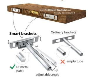 Tùy chỉnh chất lượng cao thông gỗ lưu trữ Kệ 2 cái bằng gỗ nổi kệ để hiển thị trong phòng khách chủ - Product Image 6