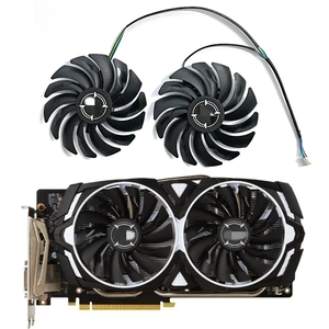 พัดลมระบายความร้อน95มม. PLD10010S12HH สำหรับ <span class=keywords><strong>MSI</strong></span> Radeon R9 380 Armor 2X <span class=keywords><strong>GTX</strong></span> 1060/1070/<span class=keywords><strong>1080</strong></span> <span class=keywords><strong>Ti</strong></span> RX 470/570 RX580การ์ดเกม - Product Image 1