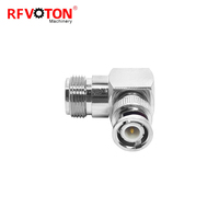 Adaptateur RF en stock : Connecteur coaxial RF BNC mâle vers N femelle coudé à 90 degrés (RA)