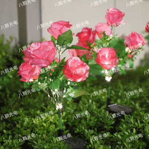 Solar Powered <b>Rose</b> Flower <b>Light</b> Outdoor Lawn Decor Artificial Flowers LED Realistic Valentine'S Day Garden Decoration - Product Image 5