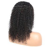 Perruque Lace Front wig brésilienne naturelle, cheveux humains vierges, bouclés, pré-plumés avec Baby Hair, Grade 10a, 4x1 T, 14 pouces, pour femmes