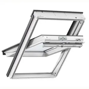 Fenêtre en verre d'aluminium coulissante verticale de style américain EX-usine rotation à 180 degrés glissière de salle de bain fenêtre à double vitrage