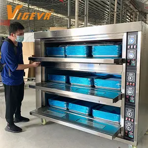 Vigevr High Quality 1/2/3 Decks 2/4/6/8 Trays Gas/Electric Deck Oven