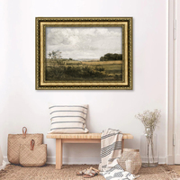 Vintage or orné encadré paysage peinture à l'huile taille personnalisée peint à la main imprimé moderne Style classique arbre salon
