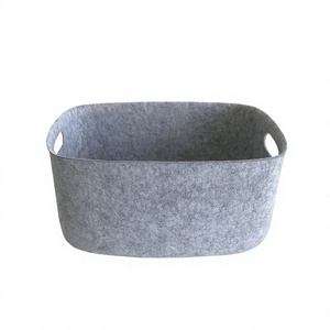 Paniers et bacs de rangement rectangulaires en feutre écologique thermoformé pour vêtements, idéaux pour la buanderie - Product Image 4