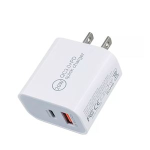 อะแดปเตอร์ชาร์จไฟแบบติดผนัง Universal <span class=keywords><strong>2</strong></span> USB QC Type C PD รองรับกำลังไฟ 20 วัตต์ สำหรับ iPhone Samsung และอุปกรณ์มือถืออื่นๆ ชาร์จเร็ว - Product Image 2
