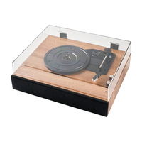 Tourne-disque vinyle noir rétro, phonographe, platine à disques, style européen, pour salon, avec haut-parleur, ornement décoratif