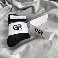 Bas quantité minimale de commande personnalisé chaussette emballage carton étiquette d'emballage papier de luxe chaussettes d'emballage étiquette volante pour 1/2/3 paires