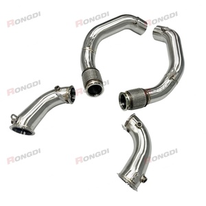 Custom Made Sports Car Stainless Steel Exhaust Pipe Straight Downpipe for BMW M5 F90 S63 4.4T One-piece Molding - Product Image 1