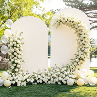 Support de bannière pop-up personnalisé en tissu tendu pour décorations de fête d'anniversaire, de baby shower ou d'anniversaire de mariage