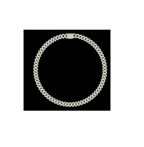 Iced Lab Grown Diamond 2 Rows Miami Gold Cuban <b>Chain</b> Necklace <b>925</b> <b>Sterling</b> <b>Silver</b> Diamond Cuban Link <b>Chain</b> Trendy <b>Mens</b> Wedding - Product Image 1