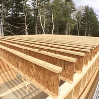 Pine LVL I-Joist OSB Web High Load Bearing Modern First-Class Outdoor E0 Floor Joist Roof Beam Modular Prefab House Construction