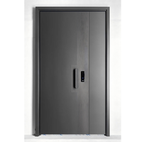 Puerta de Entrada de Acero Inoxidable para Escuelas, Villas de Lujo y Hospitales, Puerta de Seguridad con Cerradura Eléctrica, Prevención de Incendios, Fibra de Vidrio, OEM