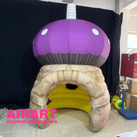 Tente de champignon gonflable, tente de pub gonflable de camping en plein air pour les enfants, maison de champignon gonflable personnalisée diversifiée pour l'affichage
