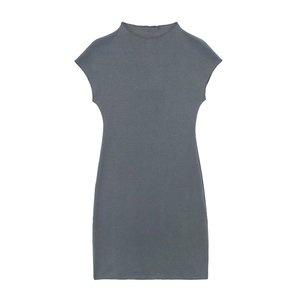 Abito Corto da Donna 2025 Nuovo Stile Casual Elegante in Maglia Elasticizzata Aderente a Maniche Corte - Product Image 1