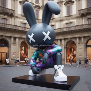 Moderno urbano coniglietto <span class=keywords><strong>sculture</strong></span> <span class=keywords><strong>colorate</strong></span> arte Streetwear per il tempio al coperto spazi pubblici per la moda al dettaglio installazioni all'aperto - Product Image 1