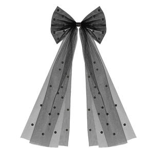 Velo <span class=keywords><strong>de</strong></span> Novia Gótico con Lazo Negro y Encaje, Accesorio para Disfraces <span class=keywords><strong>de</strong></span> Boda Oscura y Decoraciones <span class=keywords><strong>de</strong></span> Bruja para Halloween - Product Image 3