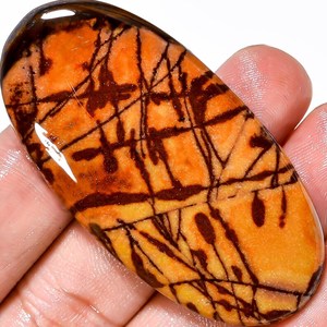 Par de cabujones de jaspe australiano de primera calidad, piedras preciosas naturales pulidas de corte ovalado suelto para la fabricación de joyas - Product Image 2