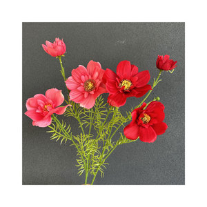 Arrangement floral artificiel Jinxi Cosmos en soie pour mariage et décoration intérieure rose, rouge, orange, violet - Product Image 5