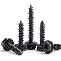 Vis autotaraudeuses à tête hexagonale croisée en oxyde noir M3 M4 M6 M8 M10 pour fixations de cloisons sèches