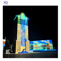 Alta Definición y alto brillo holográfico al aire libre 3D Video Building Proyección de pared exterior Mapeo de tierra