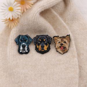 Broches en émail mignonnes pour animaux de compagnie, chien de famille, berger <span class=keywords><strong>allemand</strong></span>, husky, bouledogue français, corgi, dessin animé, animal, broche pour la fête des pères, pour bijoux - Product Image 2