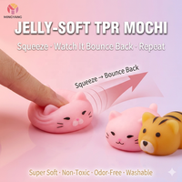 Vente en gros usine de Squishies animaux mignons de style Mochi, jouets anti-stress Kawaii pour animaux de compagnie, en plastique, pour le marché international