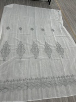 Voile européen Floral Luxe Broderie Voilage Rideau Tissu pour le Salon Textile Maison Broderie Tulle Fenêtre Tissu