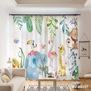 <span class=keywords><strong>Tende</strong></span> Trasparenti con Stampe Digitali per Camere dei Bambini, Motivi di Animali Cartoon, Design per Finestre - Product Image 3