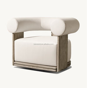 Conjunto de Muebles de Jardín para Patio Exterior Sassanid OEM, Silla Giratoria de Teca <span class=keywords><strong>Bondi</strong></span> Icónica con Acabado Envejecido - Product Image 1