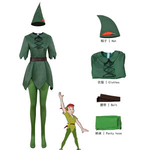 Costume de cosplay de type Peter Pan, tenue de fée <span class=keywords><strong>elfe</strong></span> verte pour spectacle de scène, robes d'Halloween - Product Image 2
