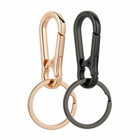 Mousqueton de luxe à ressort avec anneau tournant pour porte-clés, accessoires de connexion pour loisirs créatifs, breloques de sac et cordons.