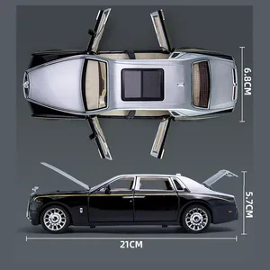 Coche de Juguete de Metal de Aleación de Zinc, <span class=keywords><strong>Rolls</strong></span> <span class=keywords><strong>Royce</strong></span> <span class=keywords><strong>Phantom</strong></span> a Escala 1/24, con Función de Retroceso, para Mayores de 14 Años, Colección de Regalos - Product Image 1