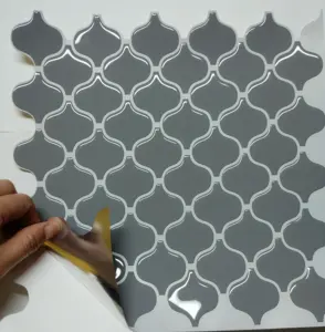 Groothandel backsplash keuken tegels sticker-Peel and Stick Wall Tiles Backsplash Kitchen Bathroom Home Decoration PU Waterproof Wallpaper Self-adhesive Sticker