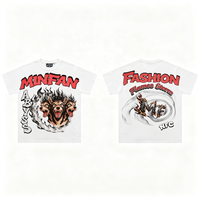 T-shirt Homme T19 MINFAN Coupe Ample 100% Coton Manches Courtes, Imprimé Rétro Streetwear Illustration Flamme Tournoyante Tornade