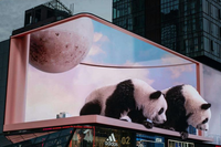 Affichage led publicitaire à l'œil nu, effet 3d extérieur p2.5 p3 p4 p5 p6, panneau d'affichage led